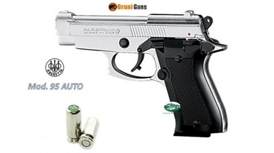 BRUNI Beretta Pistola a salve mod.84 NIKEL cal.9mm