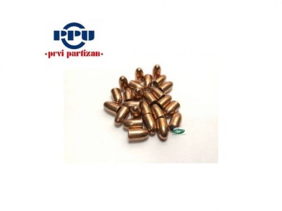 PPU PRVI PARTIZAN Palle cal.9 (.3545) FMJ 124gr. 100pz.B033