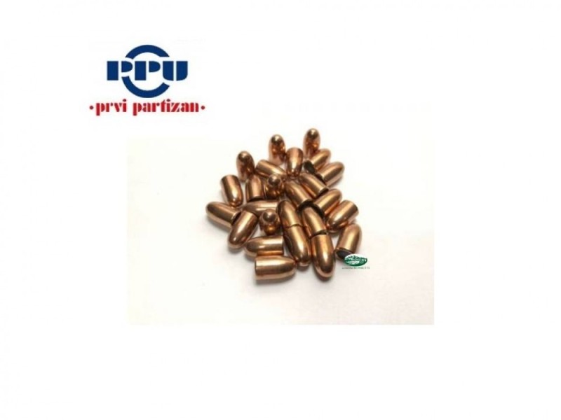 PPU PRVI PARTIZAN Palle cal.9 (.3545) FMJ 124gr. 100pz.B033
