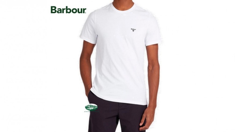 BARBOUR T-shirt girocollo colore bianco