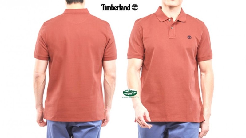TIMBERLAND Polo light stretch colore rosso mattone DJ11