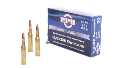 PPU PRVI PARTIZAN Munizioni cal.6,5X52 Carcano SP BT 139gr