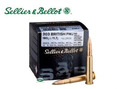 SELLIER & BELLOT Munizioni cal.303 British FMJ 180gr. conf.50pz