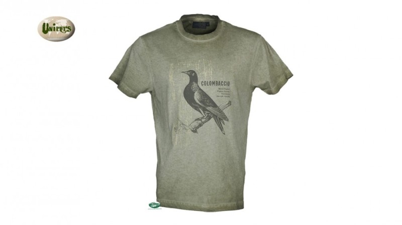 UNIVERS T-SHIRT stampa colombaccio