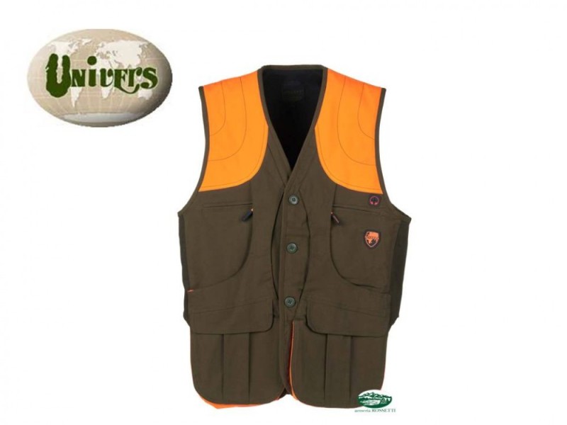 UNIVERS Gilet Diana verde e arancio 
