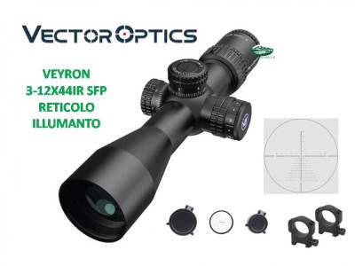 VECTOR OPTICS Veyron 3-12x44IR SFP reticolo illuminato SCOM-40