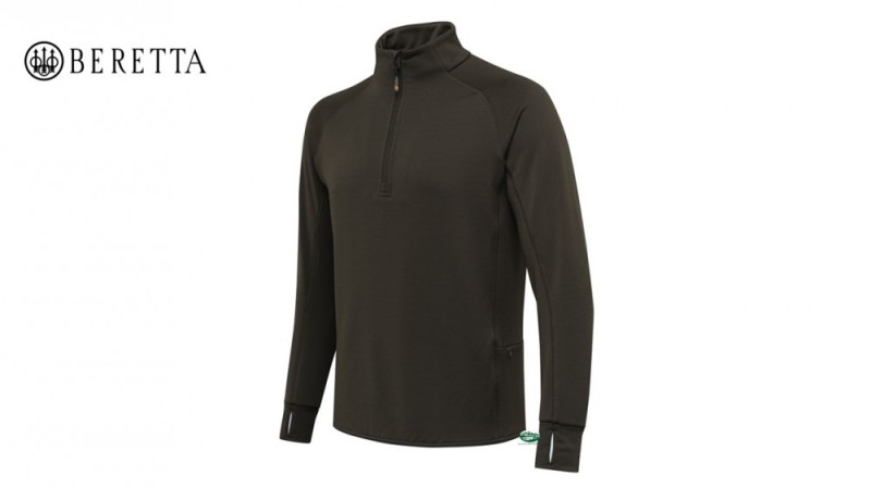 BERETTA Maglia Stretch Tech mezza zip P3142