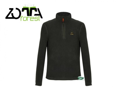 ZOTTA Maglia pile Tempus mezza zip black