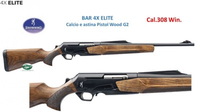 BROWNING BAR 4X Elite cal.308 Win con calcio Pistol G2 e rampa