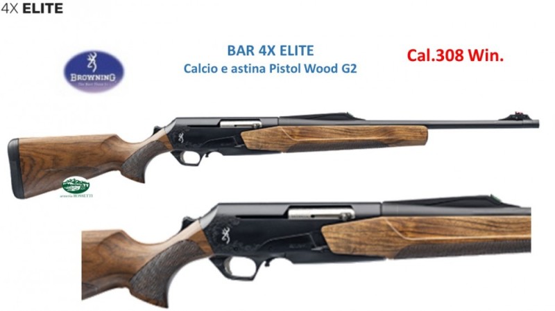 BROWNING BAR 4X Elite cal.308 Win con calcio Pistol G2 e rampa