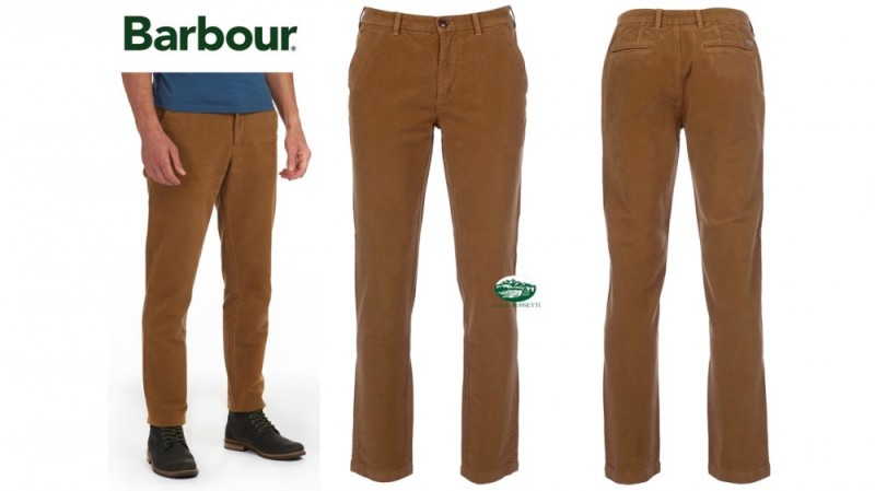 BARBOUR Pantaloni fustagno Neuston Moleskin Sand