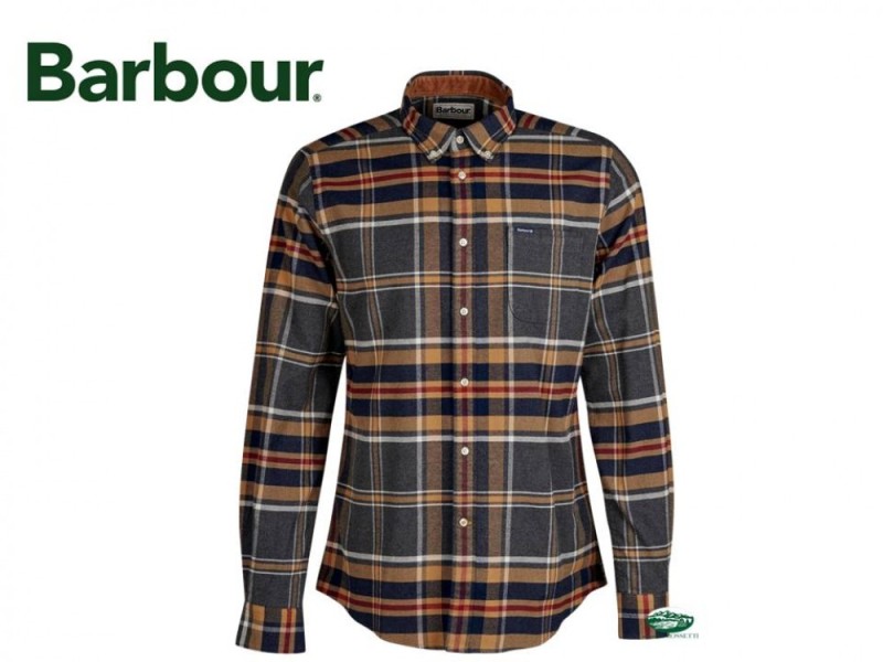 BARBOUR Camicia Ronan quadro grigio/giallo