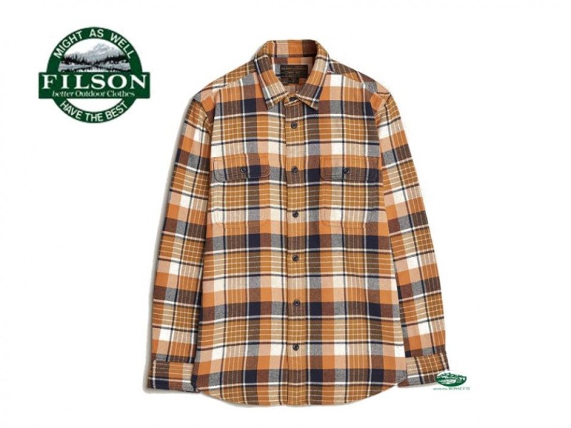 FILSON Camicia flannel workshirt ocher/grey