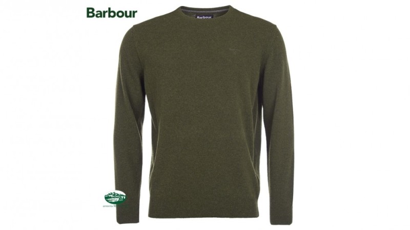 BARBOUR Maglia girocollo Essential verde