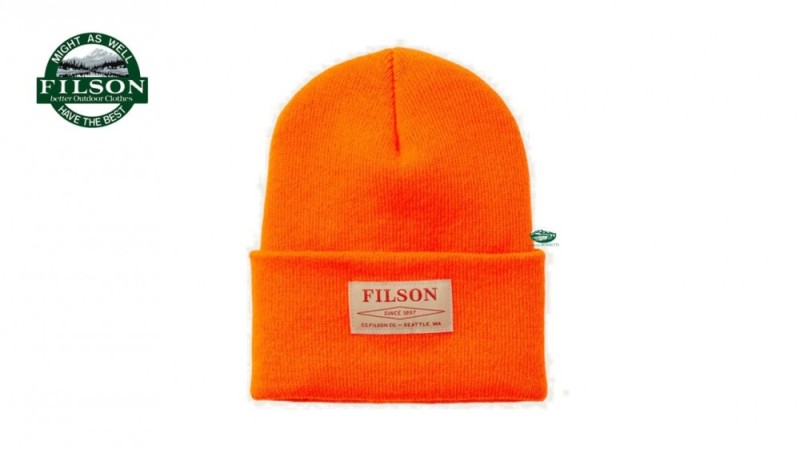 FILSON Cappello lana arancio logo