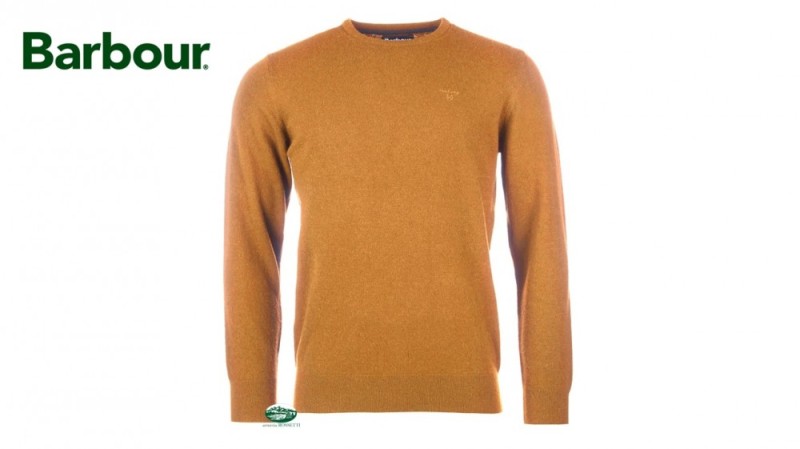 BARBOUR Maglia girocollo Essential Lambswool ocra