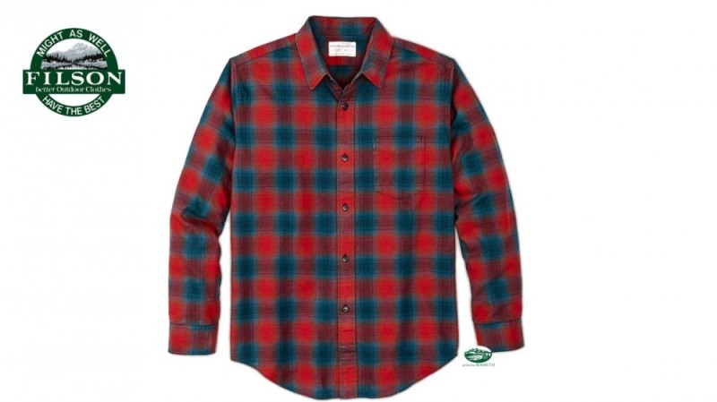 FILSON Camicia flannel workshirt red/cobalt