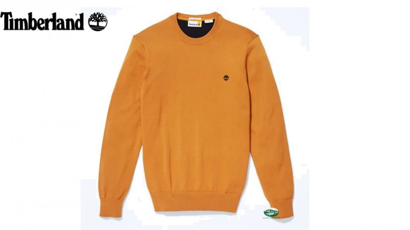 TIMBERLAND Maglia uomo cotone organico senape
