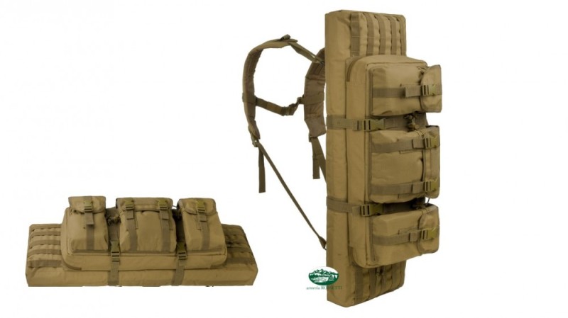 MILSPEC Fodero tattico 105 cm con spalacci colore coyote