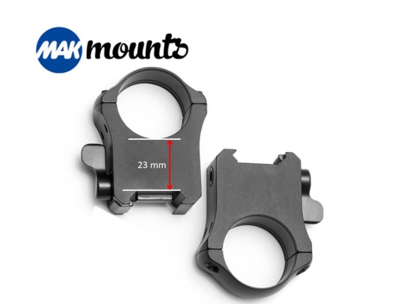 MAK anelli picatinny 34 mm sgancio rapido 