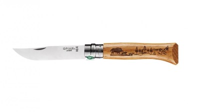 OPINEL Coltello n 8 con incisione cinghiale