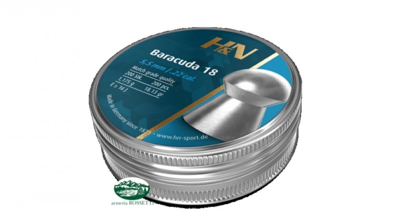H&N SPORT Pallini BARACUDA 18 cal. 5,52mm 18,13gr 200 pezzi