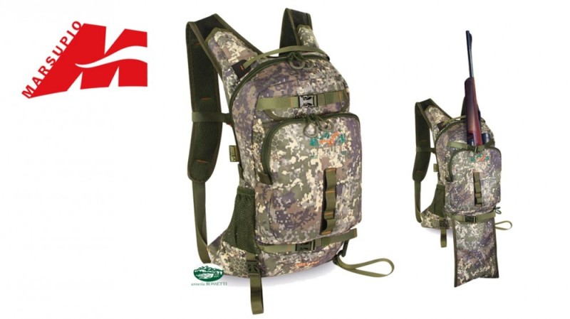 MARSUPIO Zaino suede camo porta carabina 18lt