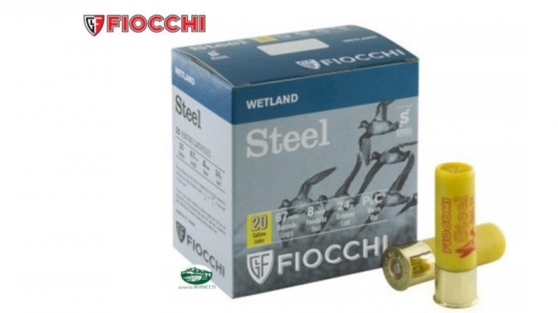 FIOCCHI cartucce STEEL WETLAND cal.20 gr.24 p.3 senza piombo