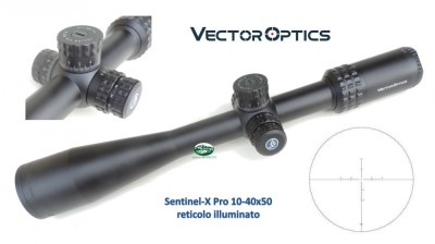 VECTOR OPTICS Sentinel-X Pro 10-40x50 reticolo illuminato SCOL-58