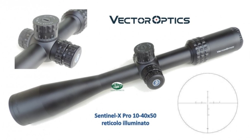 VECTOR OPTICS Sentinel-X Pro 10-40x50 reticolo illuminato SCOL-58