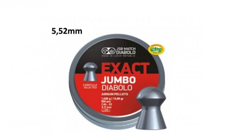 JSB Pallini EXACT JUMBO Diabolo cal.5,52mm 1,030gr conf.500 pz.