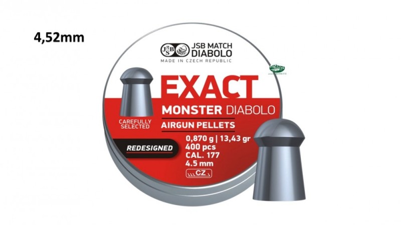 JSB Pallini EXACT Monster Diabolo Redisigned cal.4,52mm - 0,870 gr.