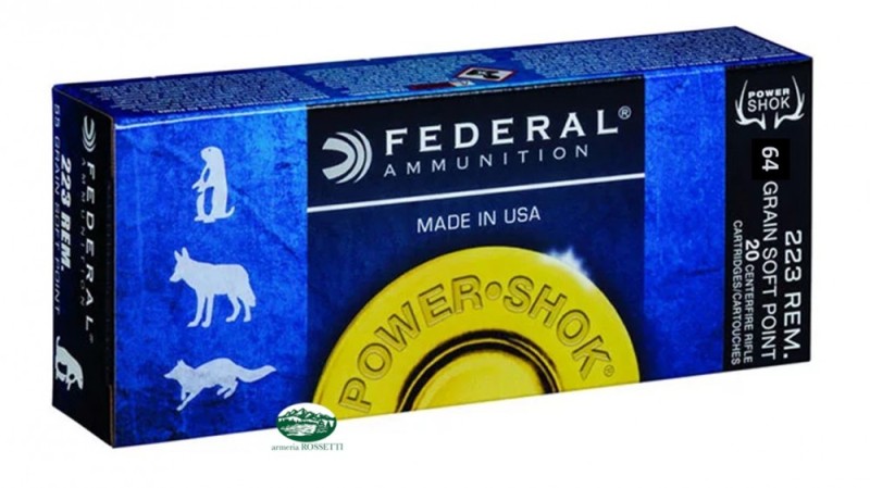 FEDERAL munizioni cal.223 Rem. 64 gr. SP 