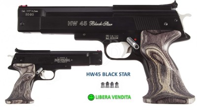 WEIHRAUCH Pistola HW45 Black Star Cal.4,5 mm 