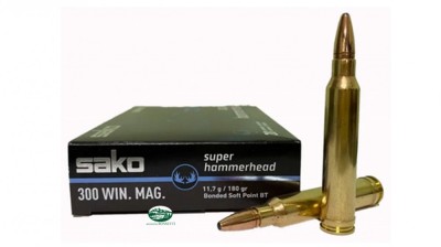 SAKO munizioni cal. 300 win mag SUPER HAMMERHEAD 180 gr. 236A