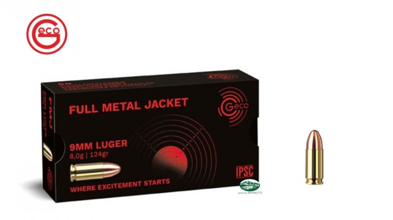 GECO munizioni cal.9 luger FMJ 124gr