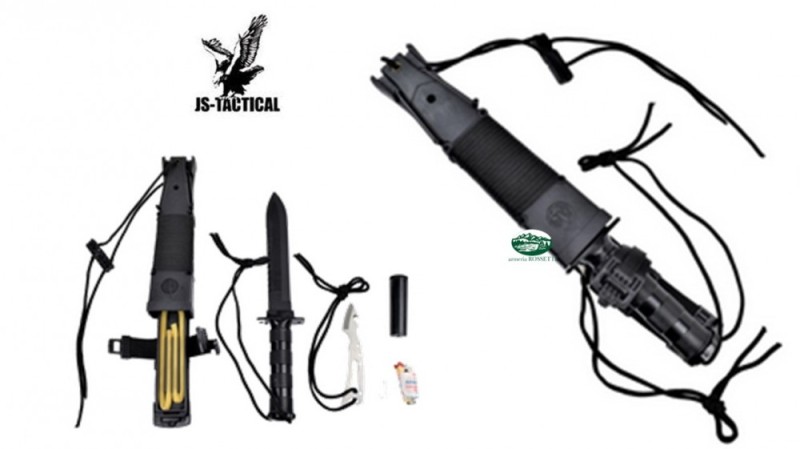 JS TACTICAL Coltello Rambo H6 lama fissa kit sapravvivenza JS000027
