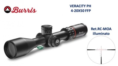 BURRIS Veracity PH 4-20X50 FFP Ret.RC MOA illuminato 200203