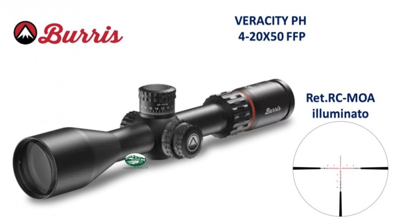 BURRIS Veracity PH 4-20X50 FFP Ret.RC MOA illuminato 200203