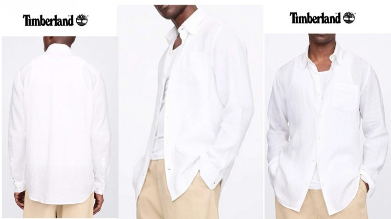 TIMBERLAND Camicia bianca in lino 