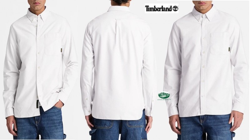 TIMBERLAND Camicia Oxford da uomo colore bianco 
