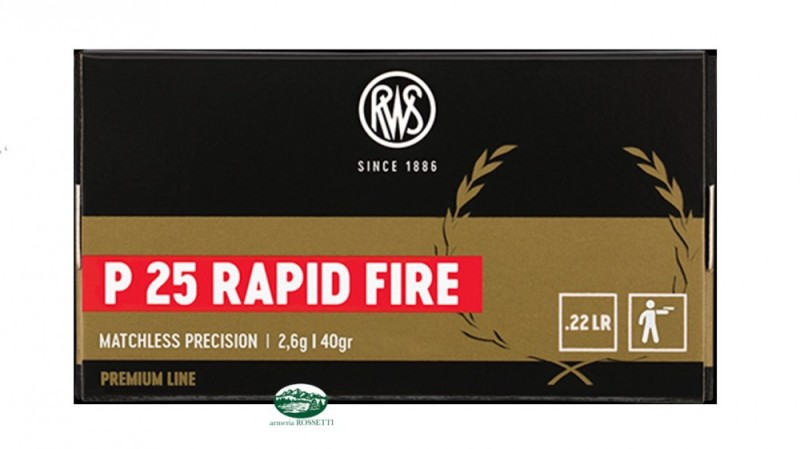 RWS Munizioni cal.22 lr P25 Rapid Fire
