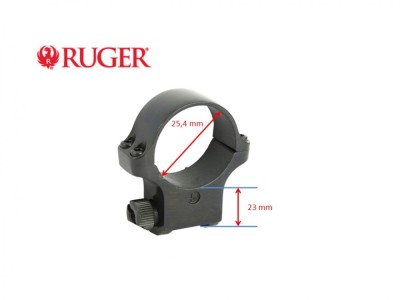 RUGER anello acciaio 5B 1´´ alto acciaio