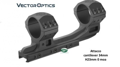 VECTOR OPTICS Attacco CANTILEVER 34mm 0 moa XASR-3014