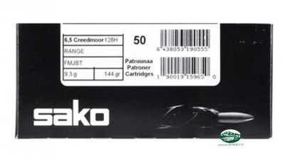 SAKO munizioni cal .6,5 Creedmoor Range 144gr FMJBT conf.50 pezzi 128H