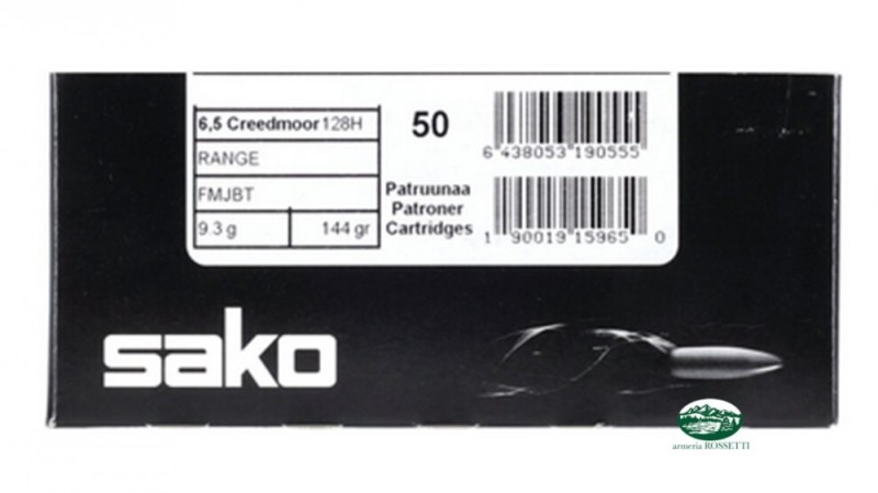 SAKO munizioni cal .6,5 Creedmoor Range 144gr FMJBT conf.50 pezzi 128H