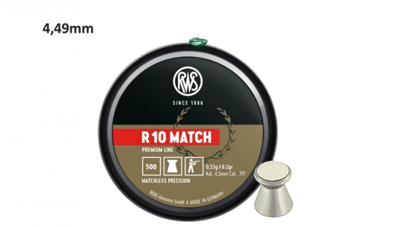 RWS Pallini R10 MATCH cal. 4,49mm 0,53gr