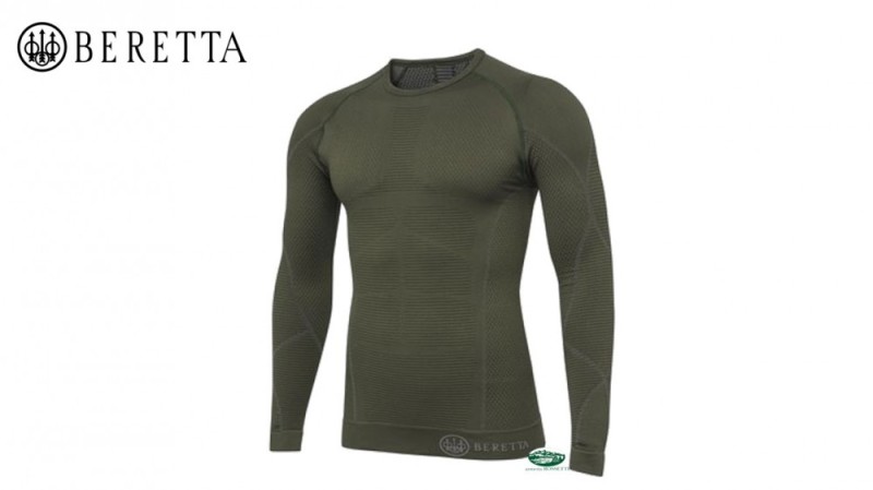 BERETTA  Maglia intima HT Body Mapping 3D L/S verde IM241