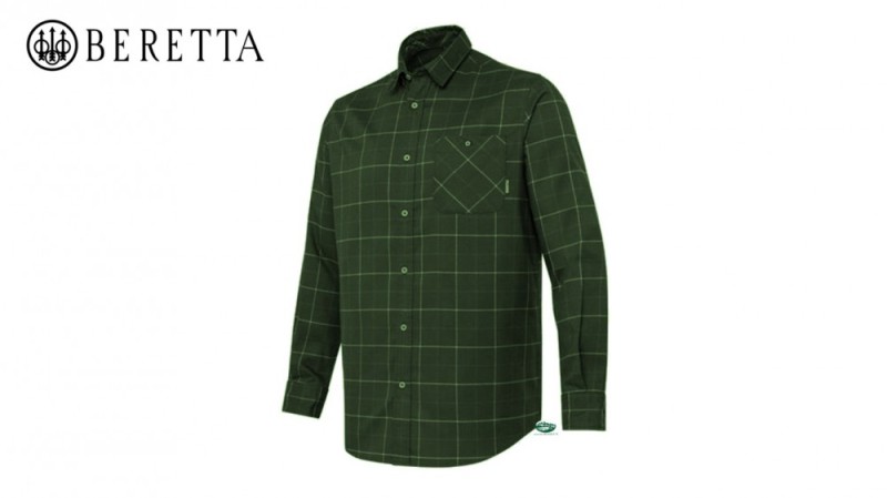 BERETTA Camicia Jargo quadro verde e arancio LU981