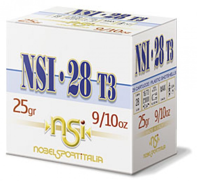 NOBEL cartucce NSI-28 T3 cal.28 gr.25 pb.7,5 speciale colombaccio